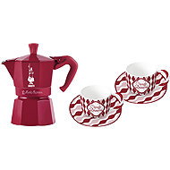 Bialetti Moka Express 3-cup Set + 2 Cups with Saucers - Moka Pot
