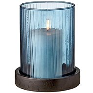 Bitz Candle holder with LED candle with timer 24 Blue - Candlestick