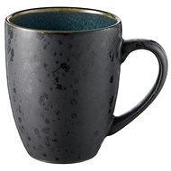 Bitz Stoneware mug with handle 30cl Black/Green - Mug