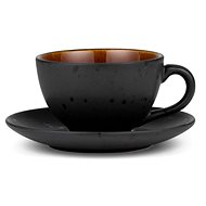 Bitz Cup and saucer Black/Amber - Cup