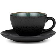 Bitz Cup and saucer Black/Green - Mug