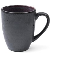 Bitz Stoneware mug with handle 30cl Black/Purple - Mug