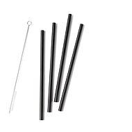 Zone Denmark Cocktail straws Rocks 21,5cm Black (4pcs) - Straw