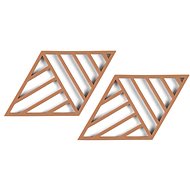 Zone Denmark Hot pad Rhombus Lines (2 pcs) 20x11,5x0,8cm Cayenne - Tray