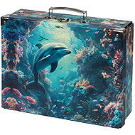 BAAGL Folding school case Dolphin with fittings - Children's Lunch Box
