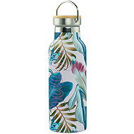 BAAGL Thermal bottle with bamboo lid Leafs, 500 ml - Thermos