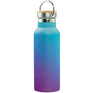 BAAGL Thermal bottle with bamboo lid Gradient blue-purple, 500 ml - Thermos