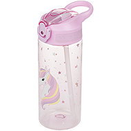 BAAGL Tritan drinking bottle with straw Rainbow Unicorn 500 ml - Drinking Bottle