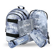 BAAGL 5 SET Skate NASA Grey: batoh, penál, pouzdro, sáček, desky - School Set