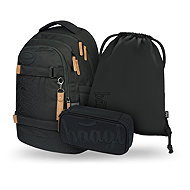 BAAGL SET 3 Skate max Darkness: backpack, pencil case, bag - School Set