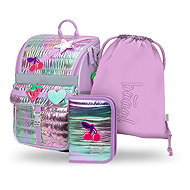 BAAGL SET 3 Zippy Lavender: briefcase, pencil case, bag - School Set