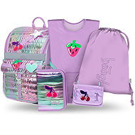 BAAGL SET 5 Zippy Lavender: briefcase, pencil case, bag, apron, wallet - School Set