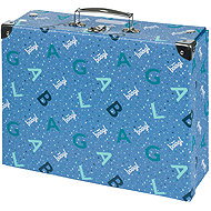 BAAGL Folding school case Logo - blue with fittings - Small Briefcase