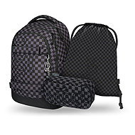 BAAGL SET 3 Skate Max Ska grey: backpack, pencil case, GRS bag - School Set