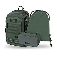 BAAGL SET 3 Cubic Grove: backpack, pencil case, GRS bag - School Set