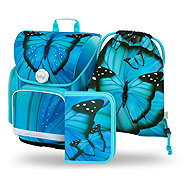 BAAGL 3 SET Ergo Butterfly: briefcase, pencil case, bag - School Set
