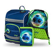 BAAGL SET 3 Zippy plus Soccer ball: briefcase, pencil case, bag - School Set