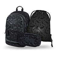 BAAGL SET 3 Core Batman black: backpack, pencil case, GRS bag - School Set