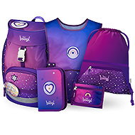 BAAGL SET 5 Airy Horses Heart: backpack, pencil case, bag, apron, wallet - School Set