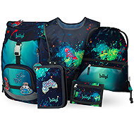 BAAGL SET 5 Airy Chill: backpack, pencil case, bag, apron, wallet - School Set