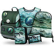 BAAGL SET 5 Ergo Dino: briefcase, pencil case, bag, apron, wallet - School Set