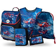 BAAGL SET 5 Ergo Rescuers: briefcase, pencil case, bag, apron, wallet - School Set
