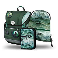 BAAGL SET 3 Ergo Dino: briefcase, pencil case, bag - School Set