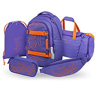 BAAGL SET 5 Skate Max Orange: backpack, pencil case, duffle bag, sports bag, GRS kidney bag - School Set