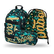 BAAGL 3 SET Skate Polygon: backpack, pencil case, bag - School Set