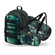 BAAGL SET 3 Skate Forest: backpack, pencil case, sports bag GRS - School Set