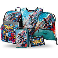 BAAGL SET 5 Zippy Skatepark: briefcase, pencil case, bag, apron, wallet - School Set