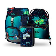 BAAGL SET 3 Airy Chill: backpack, pencil case, bag - School Set