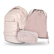 BAAGL SET 3 Skate Max Creamy: backpack, pencil case, GRS bag - School Set
