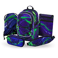 BAAGL SET 5 Core Football champion: backpack, pencil case, bag, kidney bag, GRS laptop sleeve - School Set