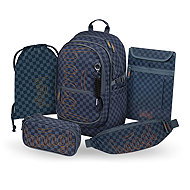BAAGL SET 5 Core Ska blue: backpack, pencil case, pouch, kidney bag, GRS laptop sleeve - School Set