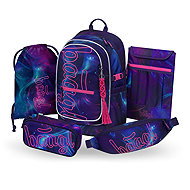BAAGL SET 5 Core Nova: backpack, pencil case, bag, kidney bag, GRS laptop sleeve - School Set