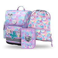 BAAGL SET 3 Ergo Candy: briefcase, pencil case, bag - School Set