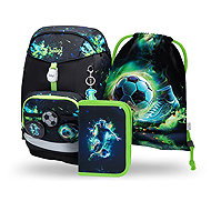 BAAGL SET 3 Airy Plus Football: backpack, pencil case, bag - School Set