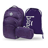 BAAGL SET 3 Coolmate Plum: batoh, penál, sáček - School Set