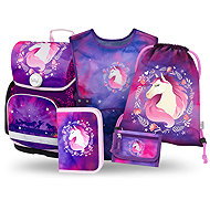 BAAGL SET 5 Ergo Kůň: aktovka, penál, sáček, zástěra, peněženka - School Set