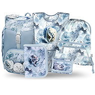 BAAGL SET 5 Airy Polar: batoh, penál, sáček, zástěra, peněženka GRS - School Set