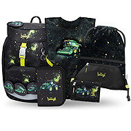 BAAGL SET 5 Airy Traktor: batoh, penál, sáček, zástěra, peněženka GRS - School Set