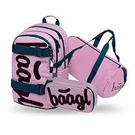 BAAGL SET 3 Skate Rose: batoh, penál, sportovní taška GRS - School Set