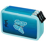 BAAGL Školní penál třípatrový Butterfly GRS - Pencil Case