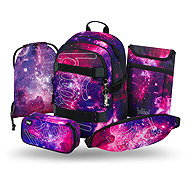 BAAGL SET 5 Skate Galaxy: batoh, penál, sáček, ledvinka, obal na notebook - School Set