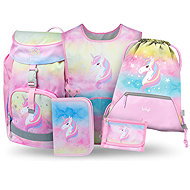 BAAGL SET 5 Airy Rainbow Unicorn: batoh, penál, sáček, zástěra, peněženka - School Set