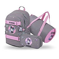 BAAGL SET 3 Skate Kuromi Grey: batoh, penál, sportovní taška GRS - School Set