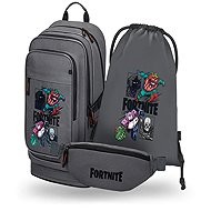 BAAGL CUBIC 3-PIECE SET Fortnite Squad: Backpack, Gym Bag, Bum Bag GRS - School Set