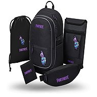 BAAGL SET 5 Core Fortnite Llama: Backpack, Gym Bag, Fanny Pack, Laptop Sleeve, GRS Wallet - School Set