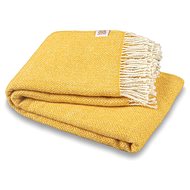 Balkan wool blanket Elma I - mustard yellow - Blanket